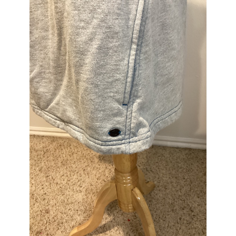 Noble Outfitters‎ Womens Gray Blue Trim V Neck Hoodie Sweatshirt Size M - Picture 2 of 6